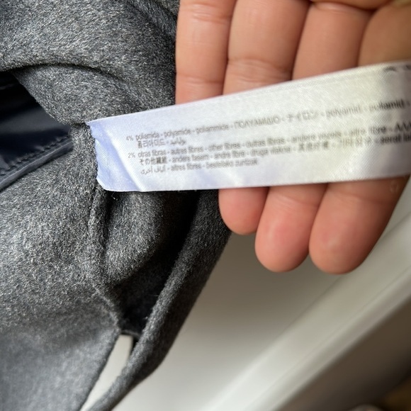 ZARA Women’s Oversized Wool Blend Gray Double Breasted Trench Coat - Picture 12 of 13